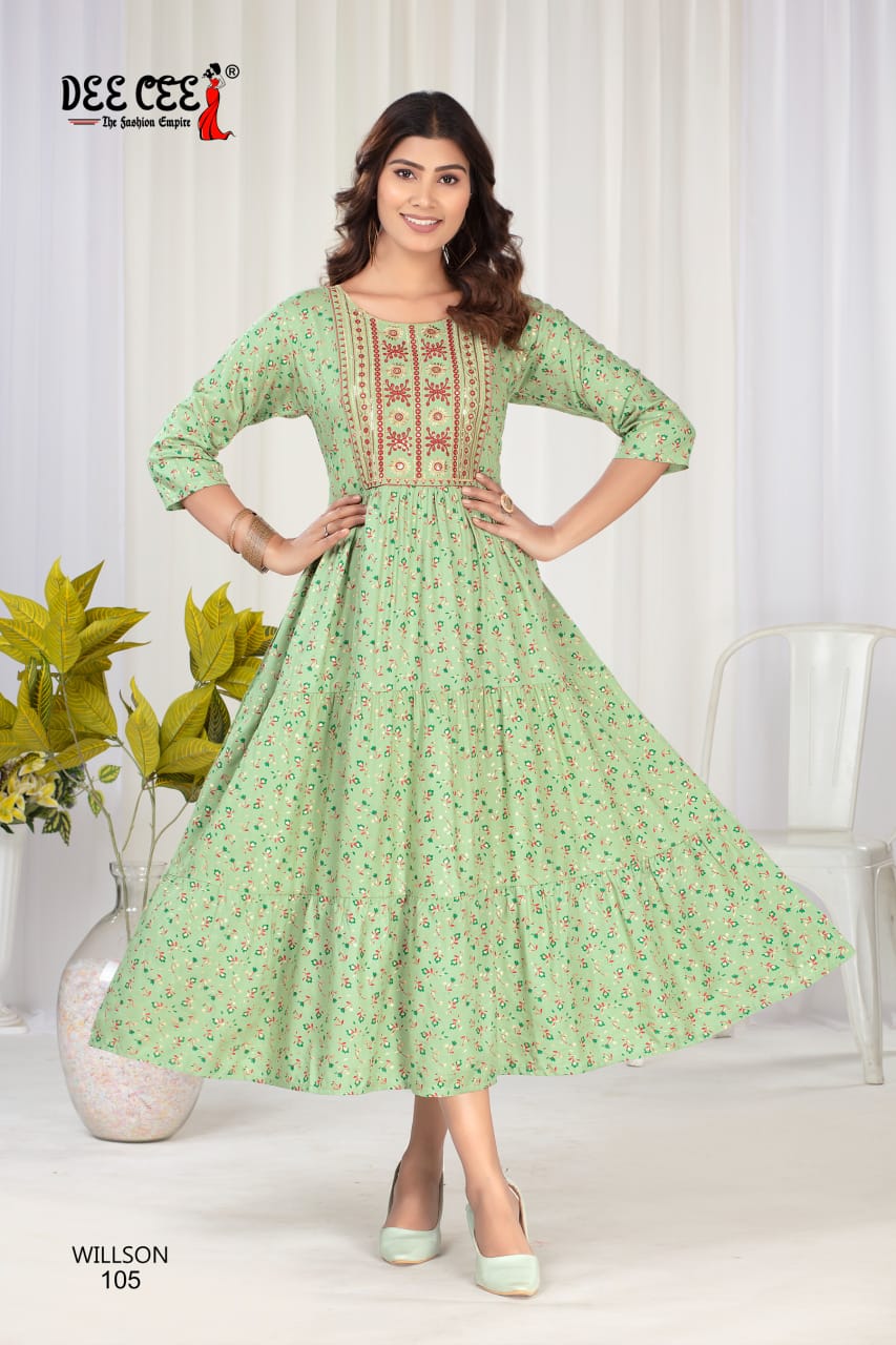 Deecee Willson Casual Wear Fancy Rayon Kurtis Collection